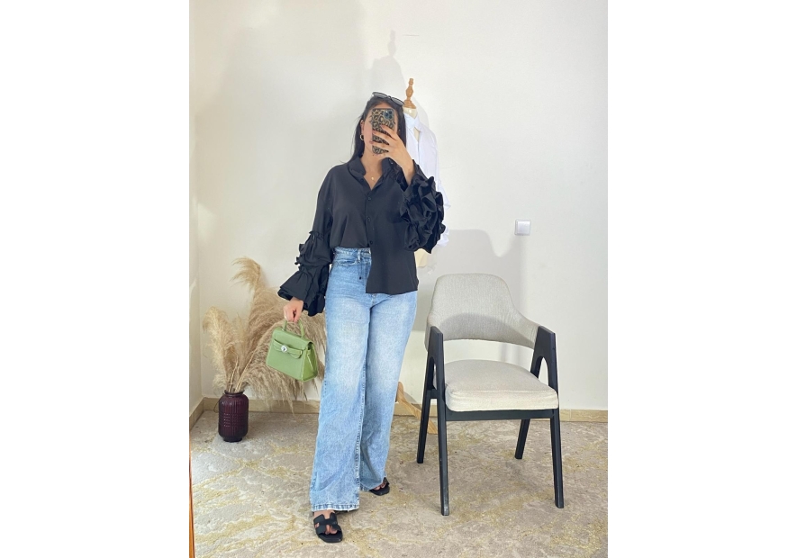 Chemise Noir - Chic décontracté | AK Fashion Shop