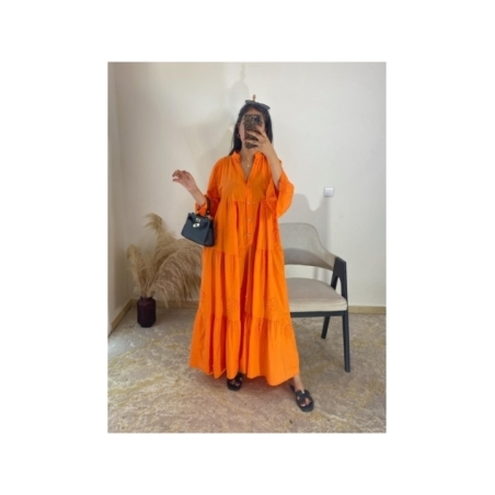 Robe Orange - Bohème, décontracté, estival | AK Fashion Shop