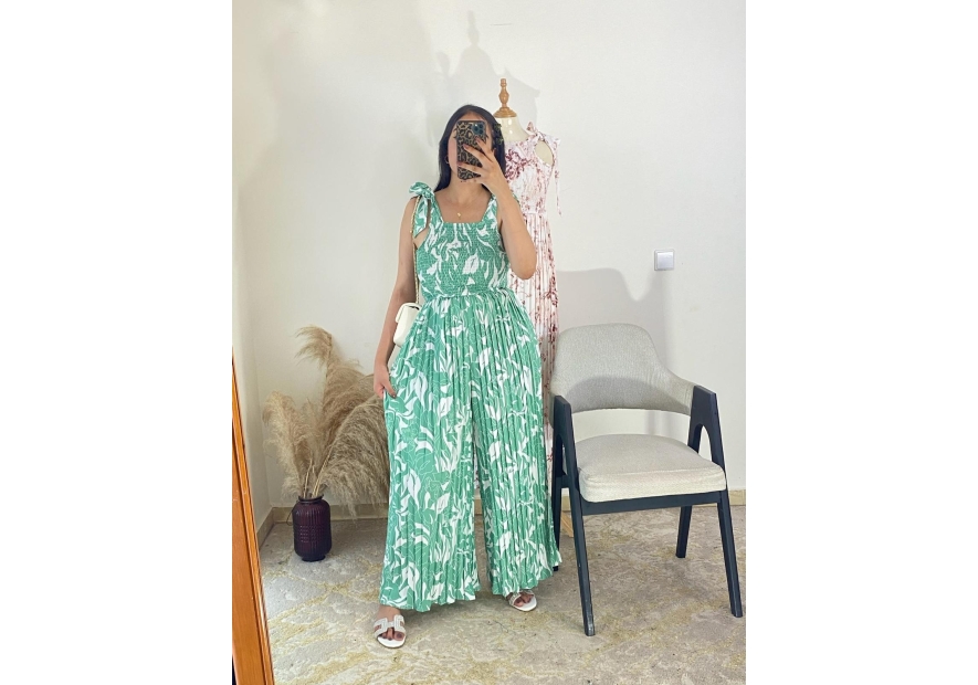 combi-pantalon vert - décontracté | AK Fashion Shop