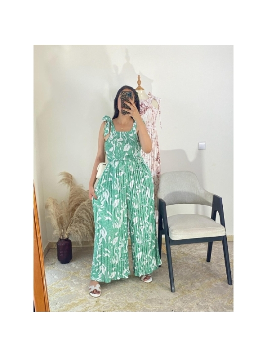 combi-pantalon vert - décontracté | AK Fashion Shop