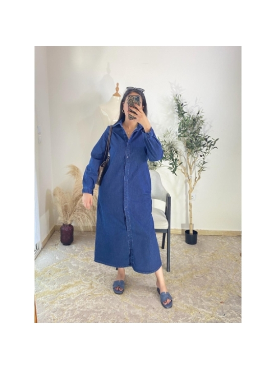 robe bleu denim - casual | AK Fashion Shop