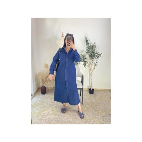 robe bleu denim - casual | AK Fashion Shop