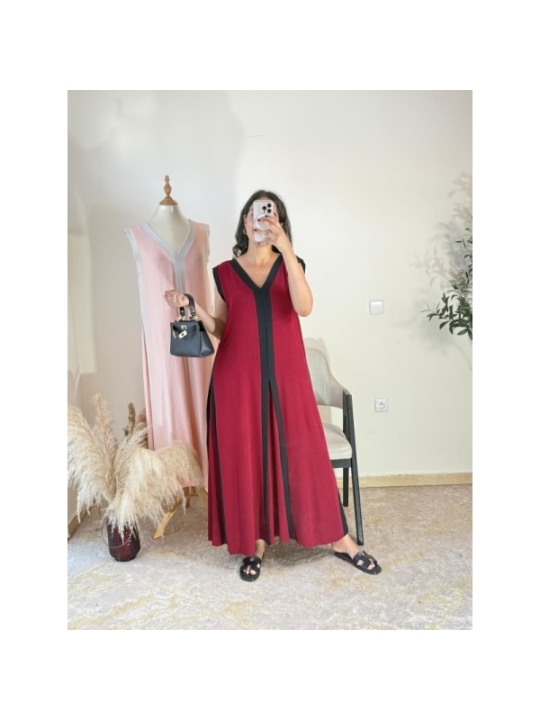 Robe longue Rouge - Chic décontracté | AK Fashion Shop