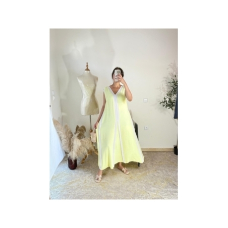 robe jaune clair - casual chic | AK Fashion Shop