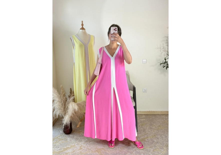 Robe Rose fuchsia - Décontracté | AK Fashion Shop
