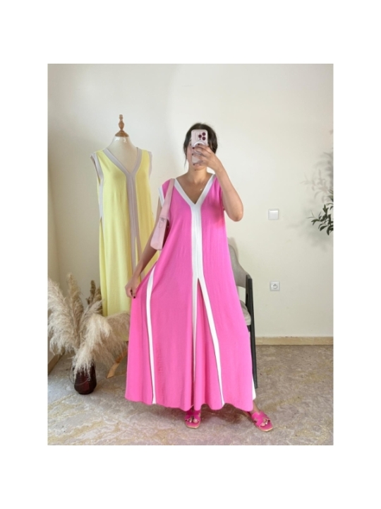 Robe Rose fuchsia - Décontracté | AK Fashion Shop