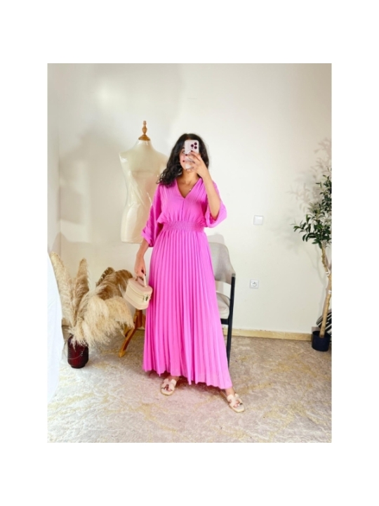 Robe Rose fuchsia - Décontracté | AK Fashion Shop