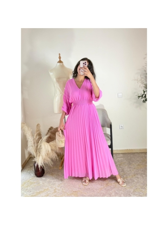 Robe Rose fuchsia - Décontracté | AK Fashion Shop