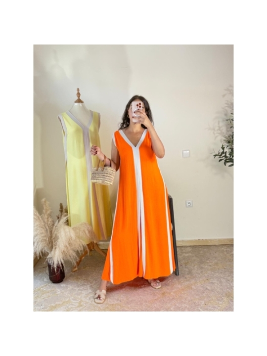 robe orange - casual chic | AK Fashion Shop