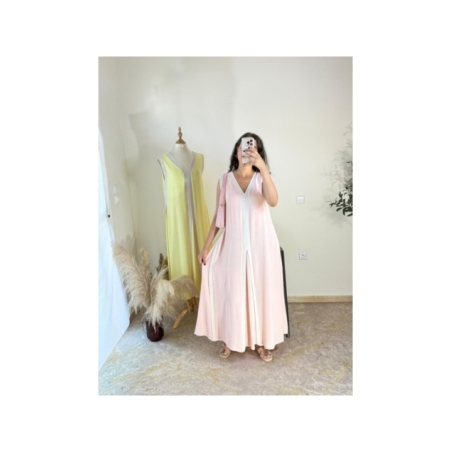 Robe longue rose clair - décontracté-chic | AK Fashion Shop