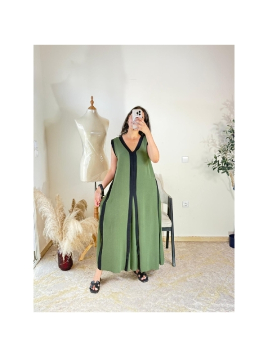 robe vert olive - décontracté chic | AK Fashion Shop
