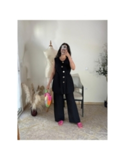 Ensemble pantalon et tunique noir - Chic décontracté