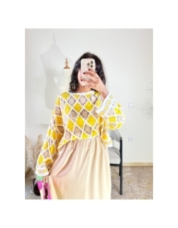 Pull jaune - bohème, décontracté | AK Fashion Shop