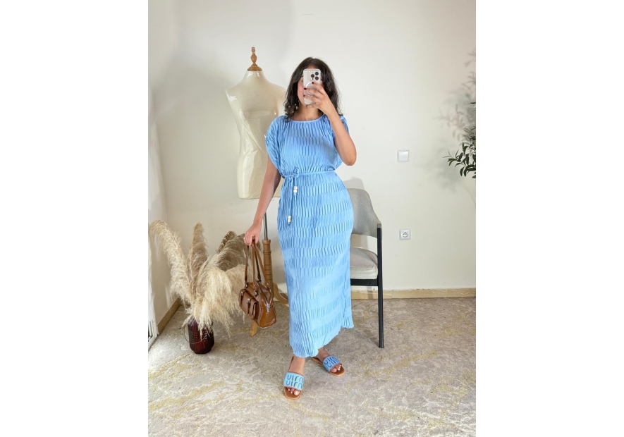 robe bleu ciel - décontracté chic | AK Fashion Shop