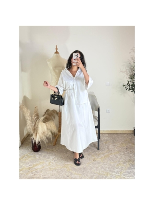 ensemble deux pièces blanc - décontracté chic | AK Fashion Shop