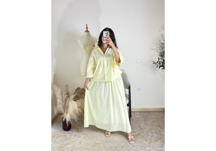 ensemble jaune clair - décontracté chic | AK Fashion Shop