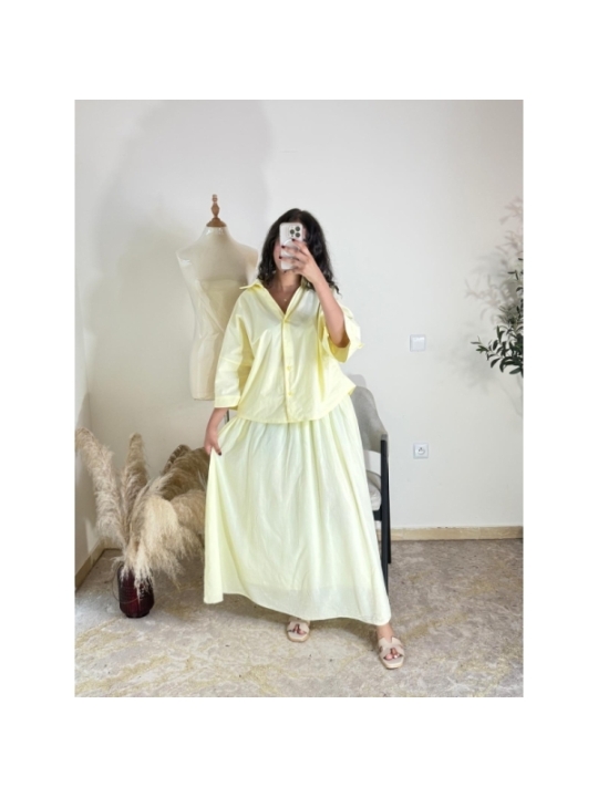 ensemble jaune clair - décontracté chic | AK Fashion Shop