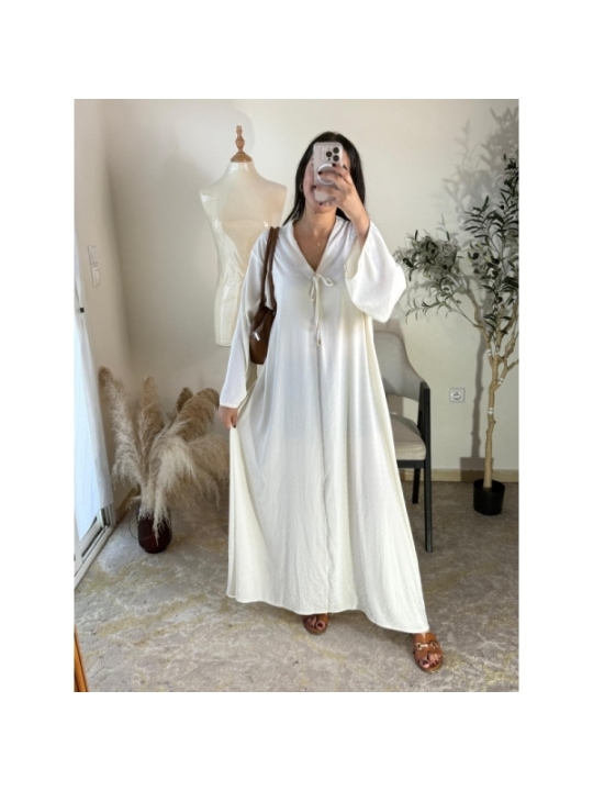 robe blanc cassé - chic, décontracté | AK Fashion Shop