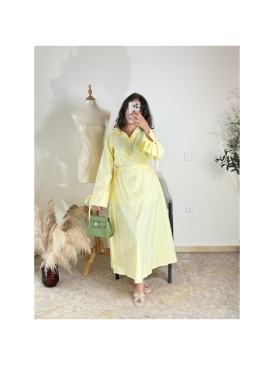 Robe jaune pastel - décontracté chic | AK Fashion Shop
