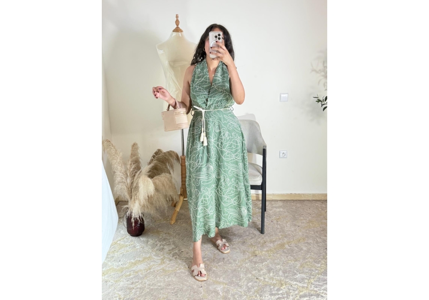 robe vert d'eau - décontracté, estival, bohème | AK Fashion Shop