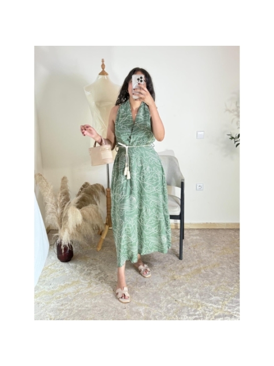 robe vert d'eau - décontracté, estival, bohème | AK Fashion Shop