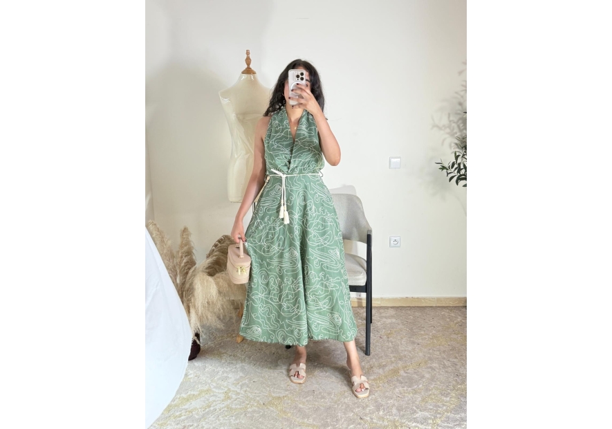 Robe vert clair - bohème, décontracté, estival | AK Fashion Shop