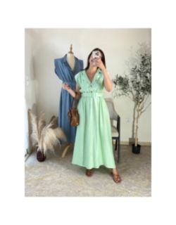Robe vert clair - bohème, décontracté, estival | AK Fashion Shop