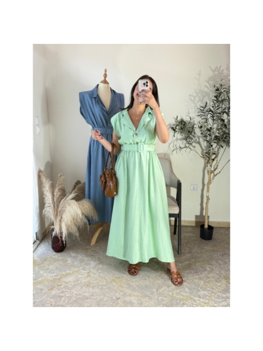 Robe vert clair - bohème, décontracté, estival | AK Fashion Shop