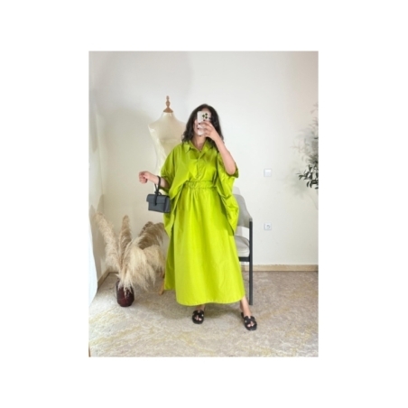 robe vert lime - casual chic | AK Fashion Shop