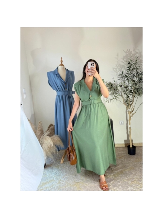 Robe Vert sauge - Élégant décontracté | AK Fashion Shop