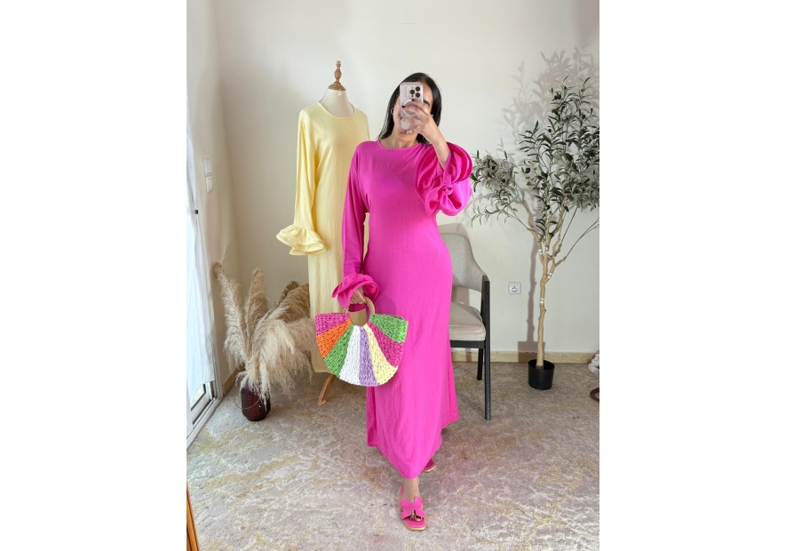 robe rose fuchsia - chic décontracté | AK Fashion Shop