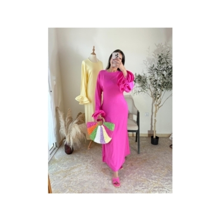 robe rose fuchsia - chic décontracté | AK Fashion Shop