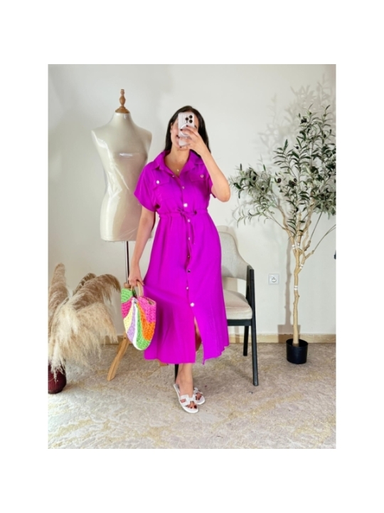 robe fuchsia - chic, élégant, décontracté | AK Fashion Shop