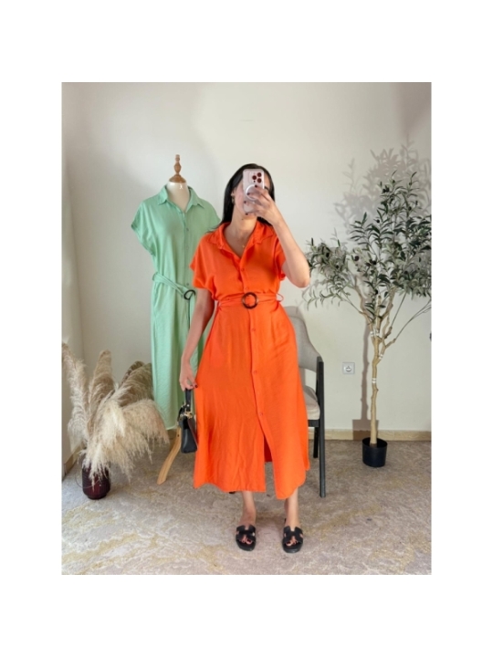 Robe Orange - Décontracté chic | AK Fashion Shop
