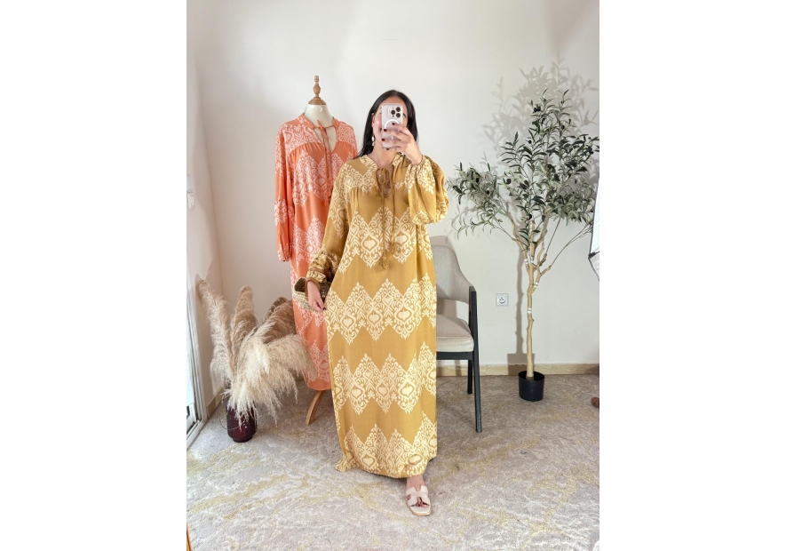 robe jaune moutarde - boho-chic | AK Fashion Shop