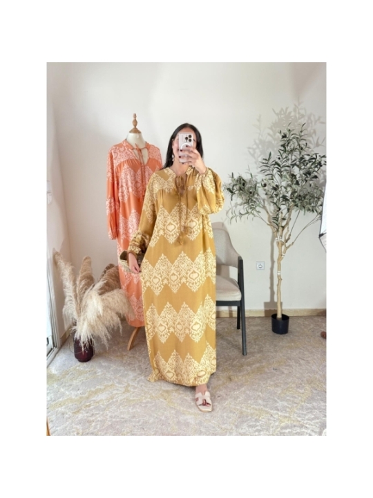 robe jaune moutarde - boho-chic | AK Fashion Shop