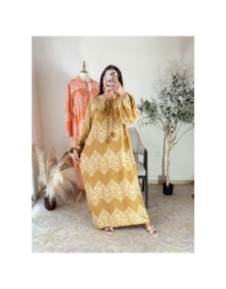 Robe longue Jaune moutarde - Bohème chic | AK Fashion Shop