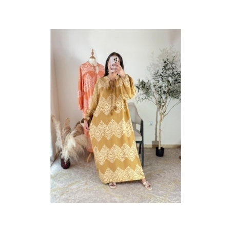 Robe longue Jaune moutarde - Bohème chic | AK Fashion Shop