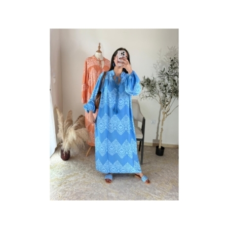 robe bleu ciel - bohème-chic décontracté | AK Fashion Shop