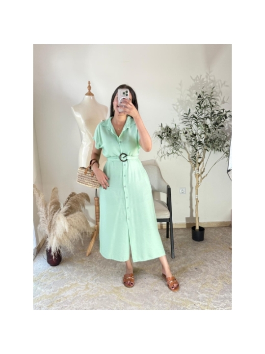 robe vert menthe - chic décontracté | AK Fashion Shop