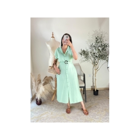 robe vert menthe - chic décontracté | AK Fashion Shop