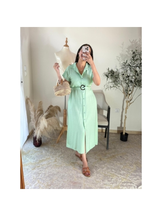 robe vert menthe - chic décontracté | AK Fashion Shop