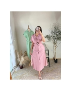 robe rose - casual chic | AK Fashion Shop