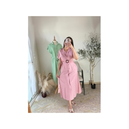 robe rose - casual chic | AK Fashion Shop