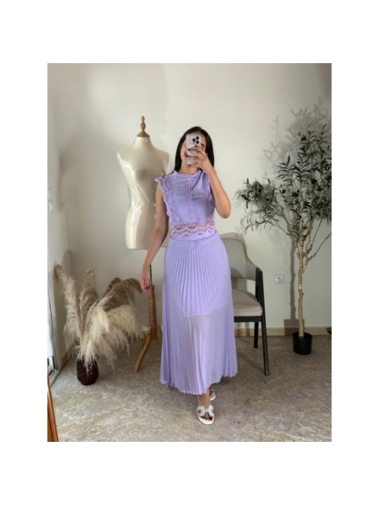 Ensemble deux pièces Lavande - Chic et romantique