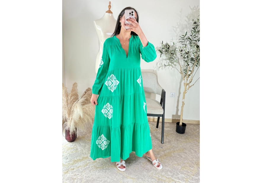 robe vert émeraude - bohème chic, décontracté | AK Fashion Shop