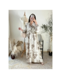 Robe longue écru - élégant décontracté | AK Fashion Shop