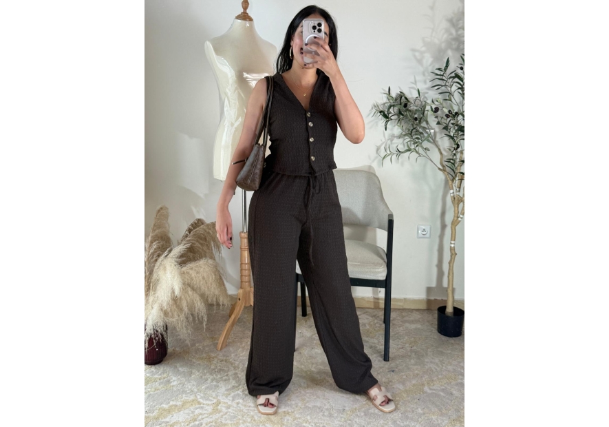 Ensemble Marron foncé - Décontracté chic | AK Fashion Shop
