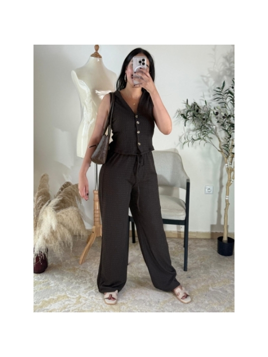 Ensemble Marron foncé - Décontracté chic | AK Fashion Shop