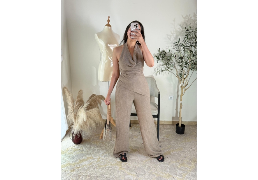 Combi-pantalon Beige - Élégant, décontracté-chic
